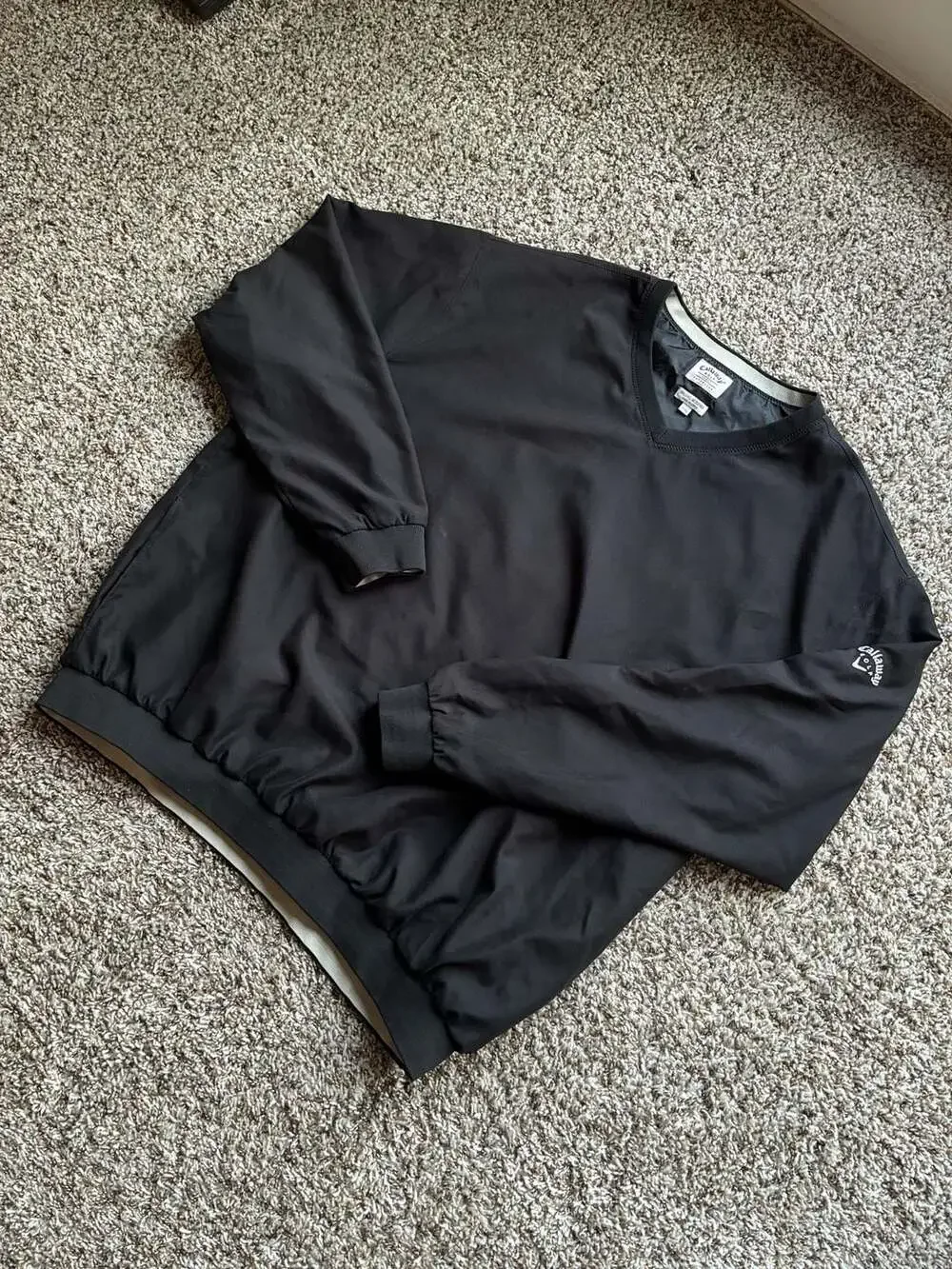 Callaway Golf Sport Outerwear Brushed Microfiber V-Neck Windshirt Pullover